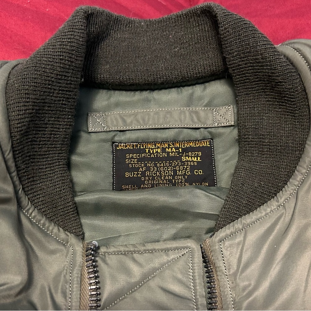 Buzz Ricksons Reproduction USAF 1957 MA-1 Intermediate Flying Jacket - Picture 2 of 3